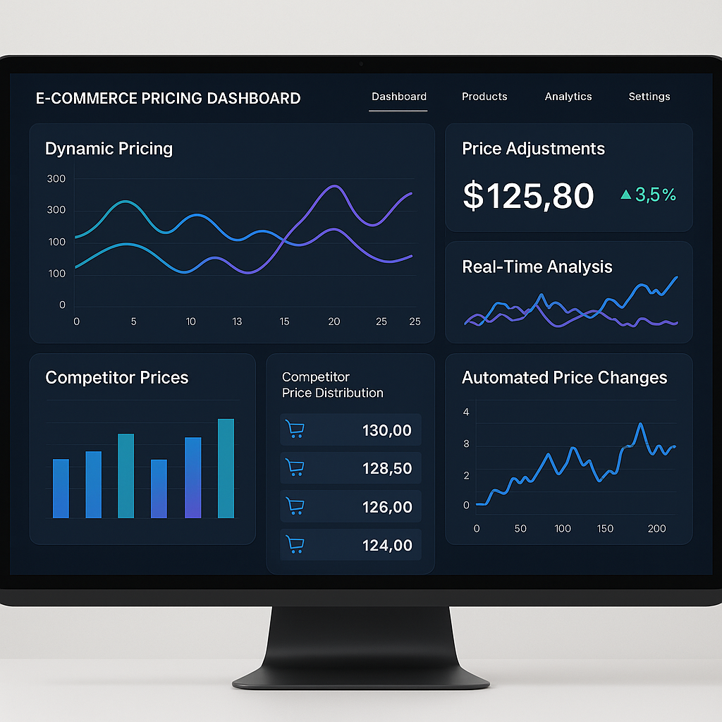 Moderne Dashboard-Ansicht mit dynamischen Preisgra